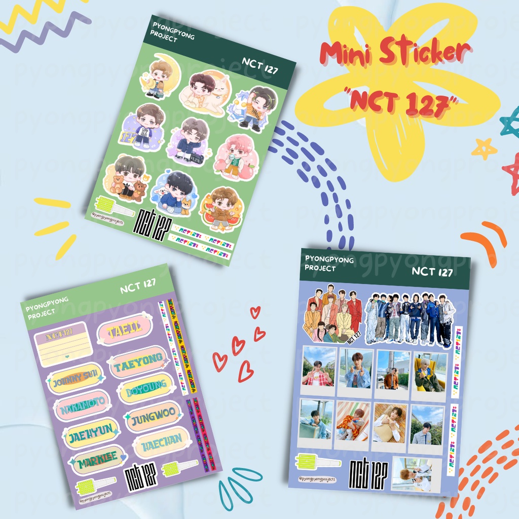 

Sticker Sheet NCT 127 Diary,Journal Decoration by Pyongpyong Project