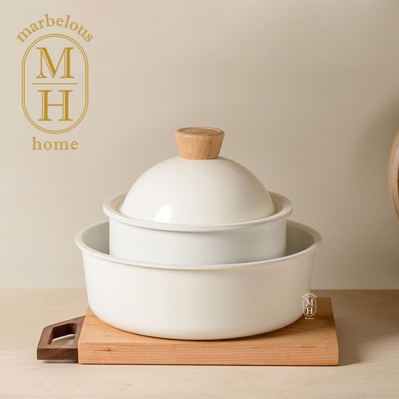 Jual KIMS COOK Non Stick Ceramic Cookware Set MILKPAN + FRYING PAN