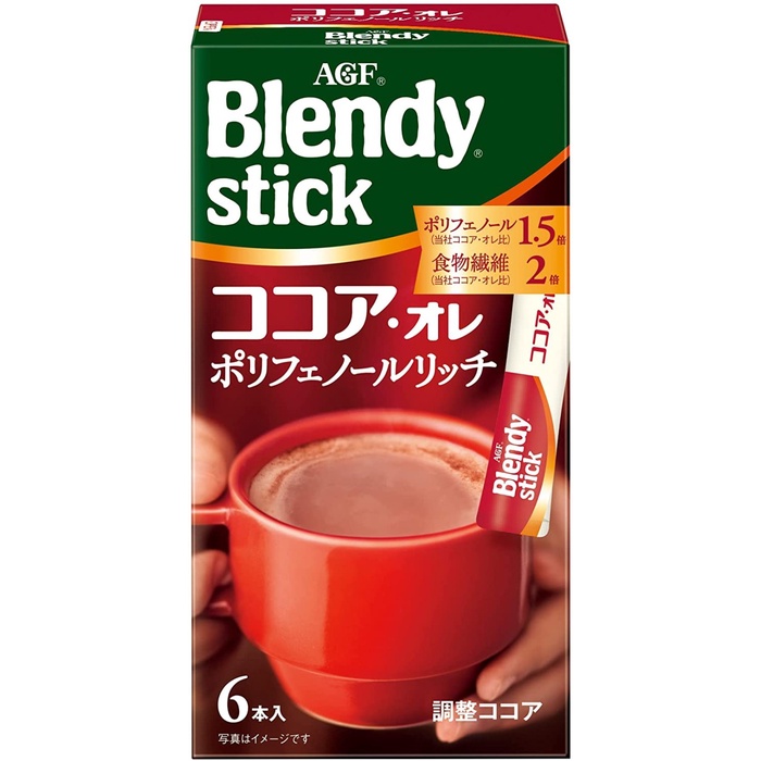 AGF Blendy Stick Cocoa Au Lait Creamy &amp; Sweet Taste Latte 6s x 10.5g