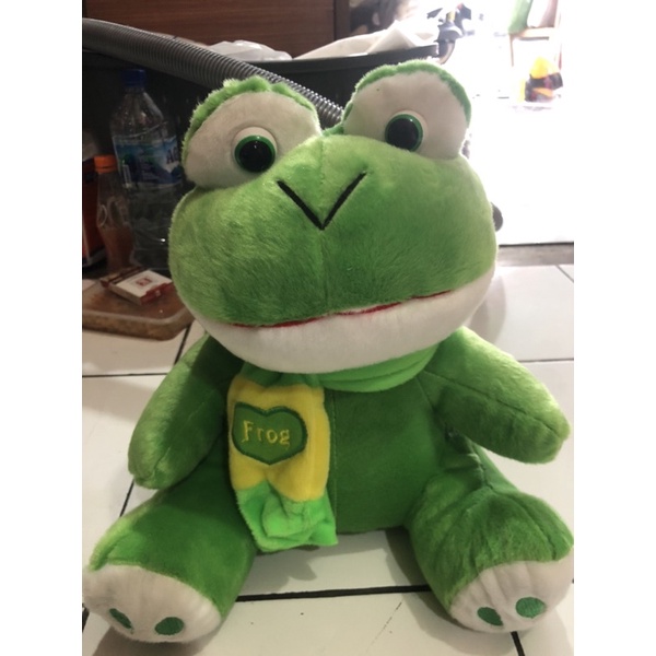 Boneka Kodok Frog Syal Size Large 30Cm Label SNI