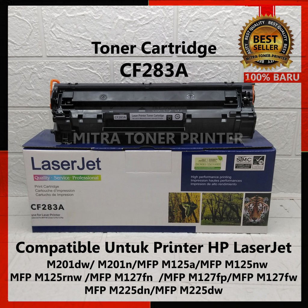 Toner Compatible Untuk  printer HP LaserJet Pro M201, M125,M127,M225, Toner Cartridge CF283A