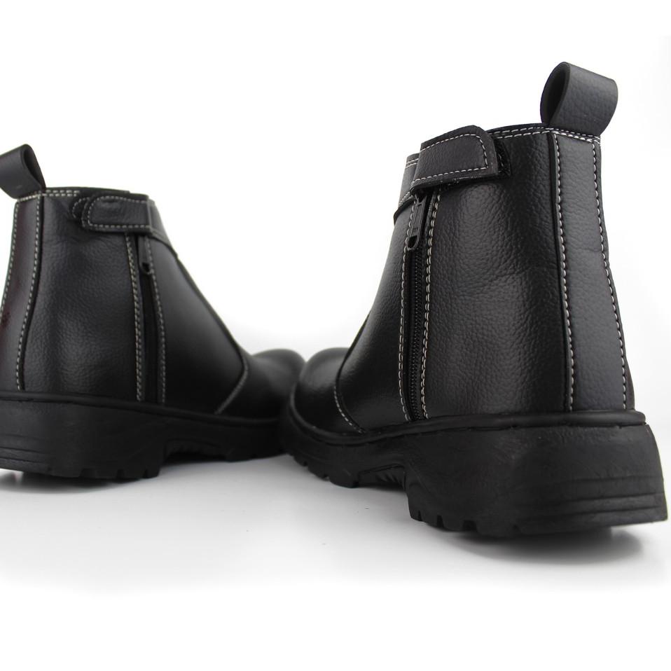 RUBICON SEPATU BOOTS PRIA ZIPER BUKAN KULIT ASLI DIJAMIN WORK SEPATU LAPANGAN RUBICON SAFETY WORKING