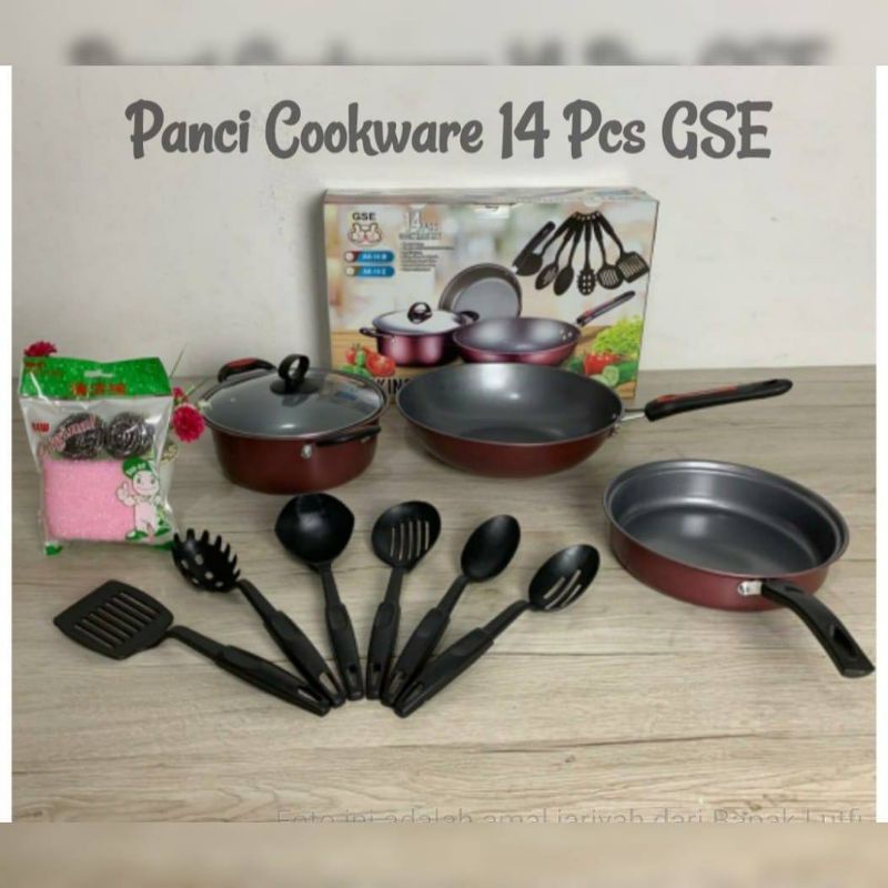 Panci cookware set 14 Pcs  Panci set anti lengket