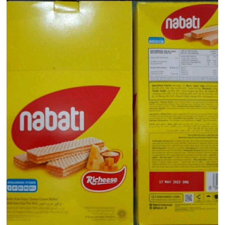 

nabati wafer richeese krim keju pack isi 20 pcx7. 5