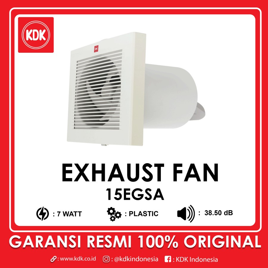 KDK 15EGSA – Exhaust Fan Kamar Mandi 6 inch (Plafon)