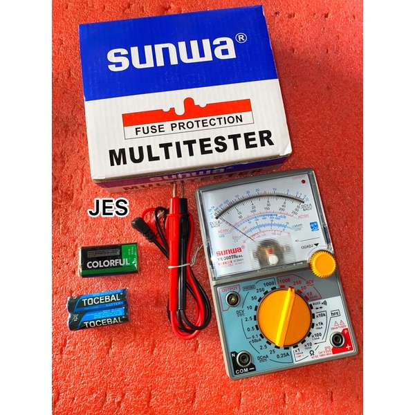 Multitester Avometer Multimeter Analog Sunwa Ada Buzzer YX-360TRE-B-L  ORIGINAL SUNWA