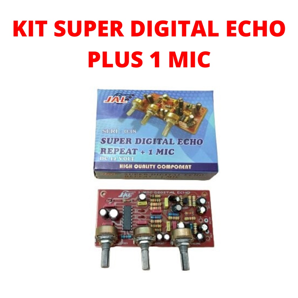 KIT ECHO SUPER DIGITAL REPEAT PLUS 1 MIC SERI 038 SUPPER DIGITEL EKO ECKO MIK SUPER JERNIH 1MIC 1MIK