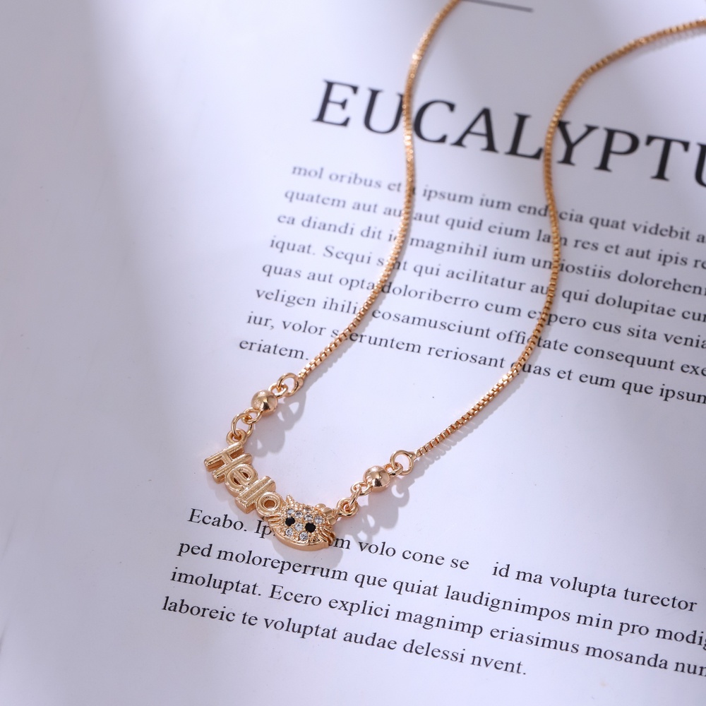 D.G.C✨COD✅Kalung Anak Perempuan Titanium Anti Karat Lapis Emas Korea Fashion Aksesoris Rantai Perhiasan Murah D649