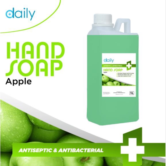 Sabun Tangan Daily Antiseptik &amp; Antibakteri Hand Soap 1 liter - Apel