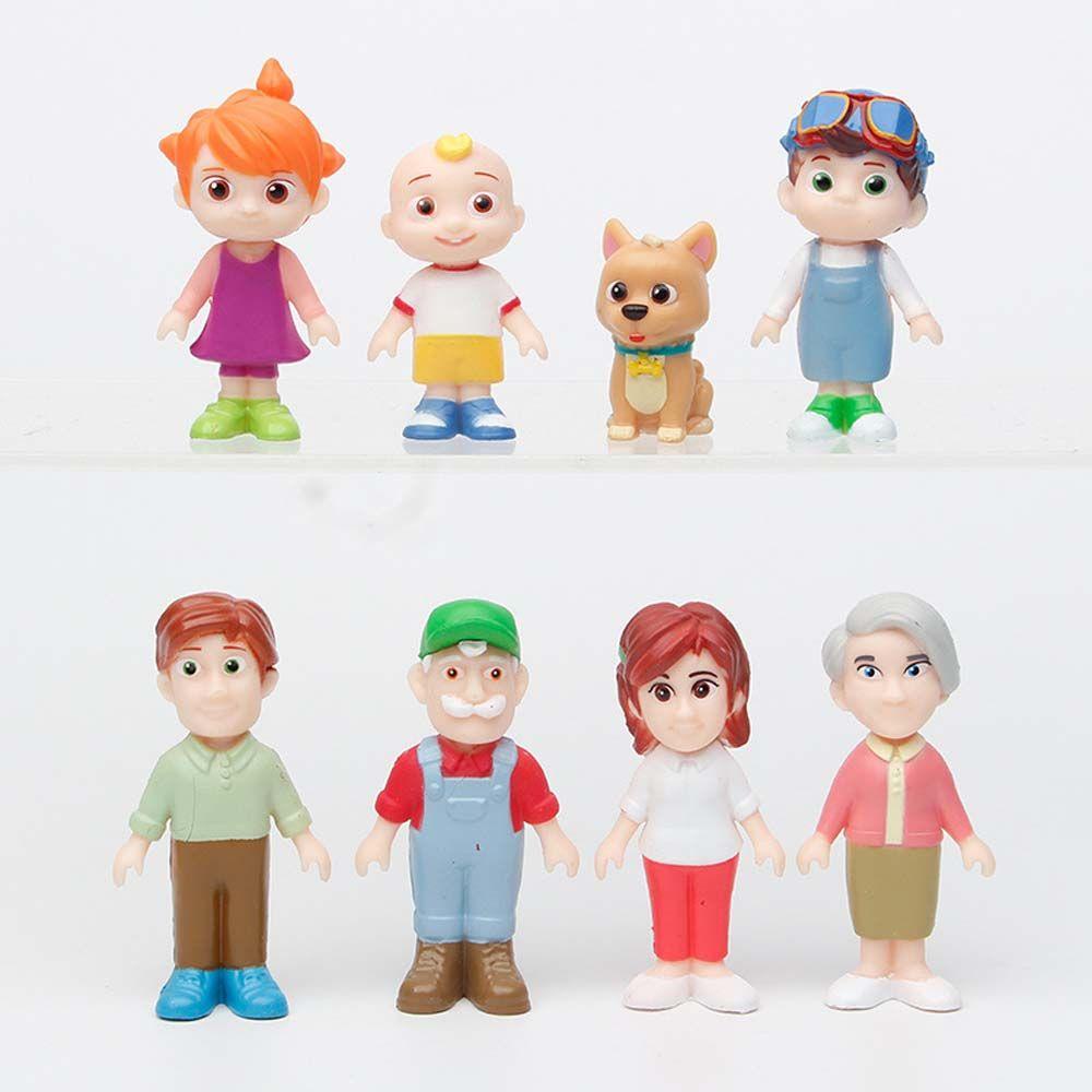 Anime Cocomelon Kartun Dekorasi Keluarga Adik Kakak Desktop Ornamen Teman Bayi PVC Model Figuals