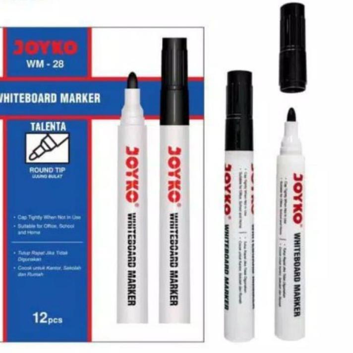 

[BuV ㊙] Spidol Whiteboard Joyko WM-28 ( 12 pcs ) ||[Bayar ditempat]