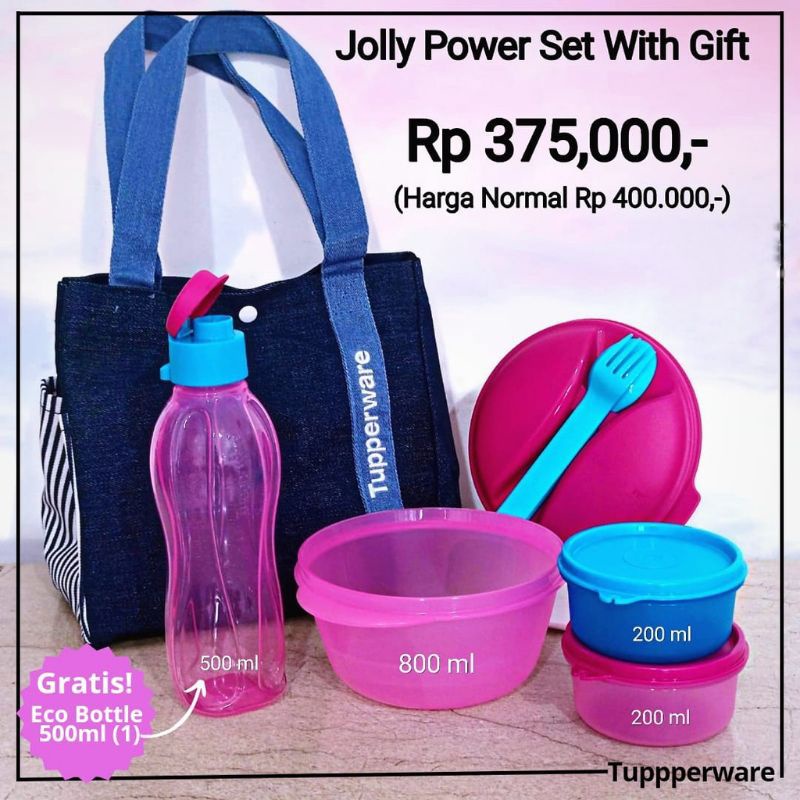 WADAH TEMPAT BEKAL Jolly power set with gift