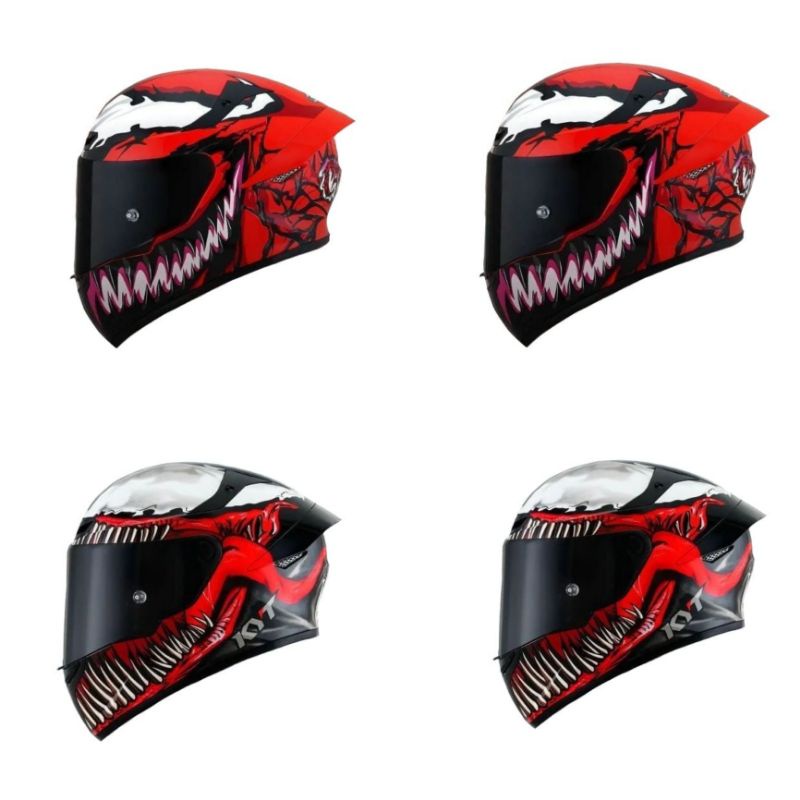 Helm Full Face Flat Visor Dark Smoke | Kyt TT-Course Marvel Venom #2 Dan Marvel Carnage
