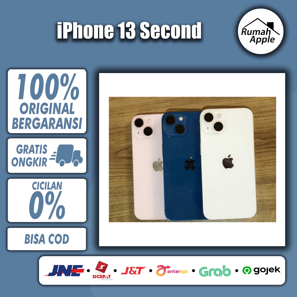 Jual Apple iPhone 13 128GB Second Seken Orignial Starlight White