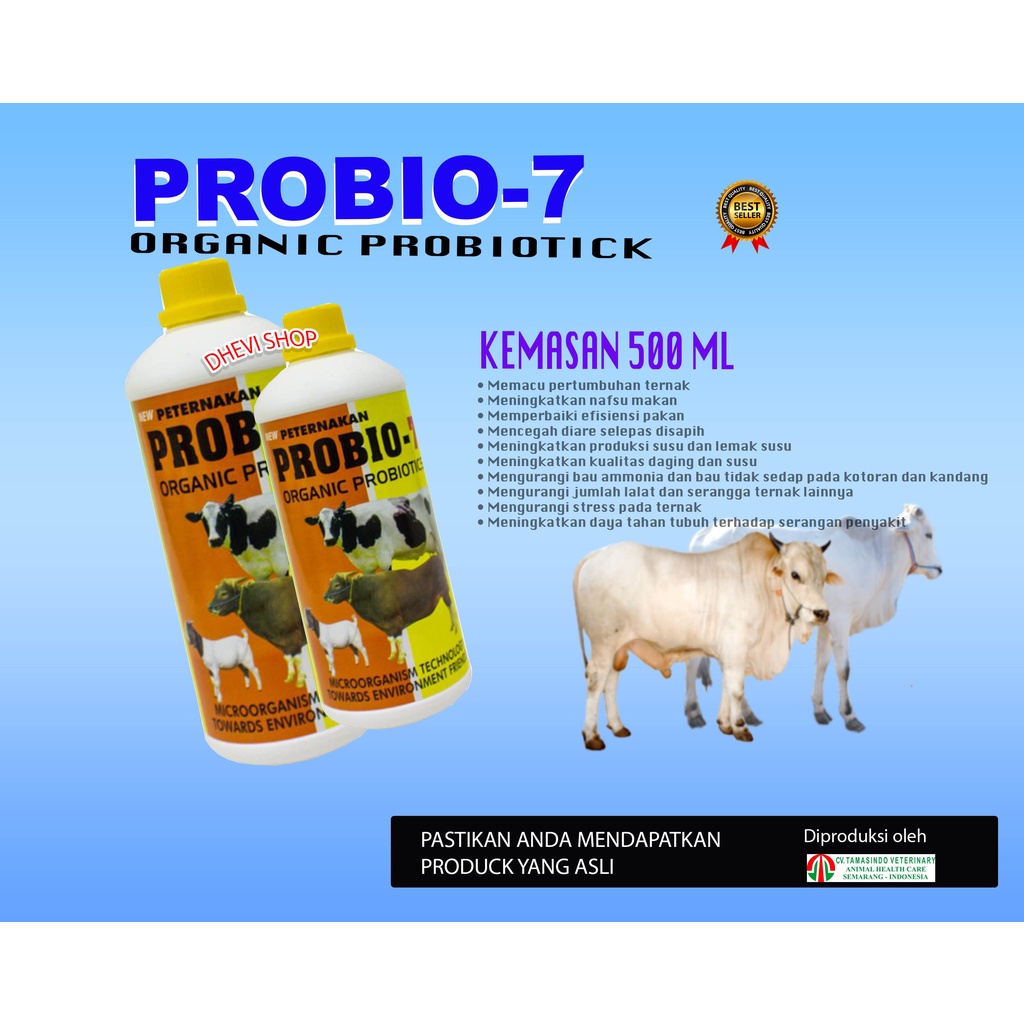 PROBIO 500 ML-VITAMIN PENGGEMUK SAPI-OBAT PENGGEMUK KAMBING-OBAT PENGGEMUK SAPI-PROBIOTICS-