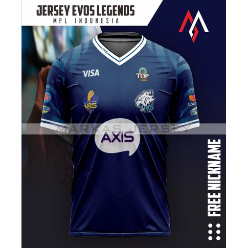 JERSEY EVOS LEGENDS NEW 2021 MPL INDONESIA MOBILE LEGENDS FREEFIRE PUBG MOBILE FREE NICKNAME FULLPRI