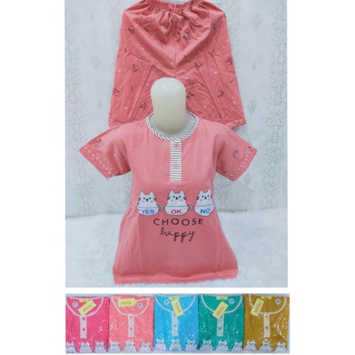 baju tidur 3/4 tanggung tessa Ld 90-7