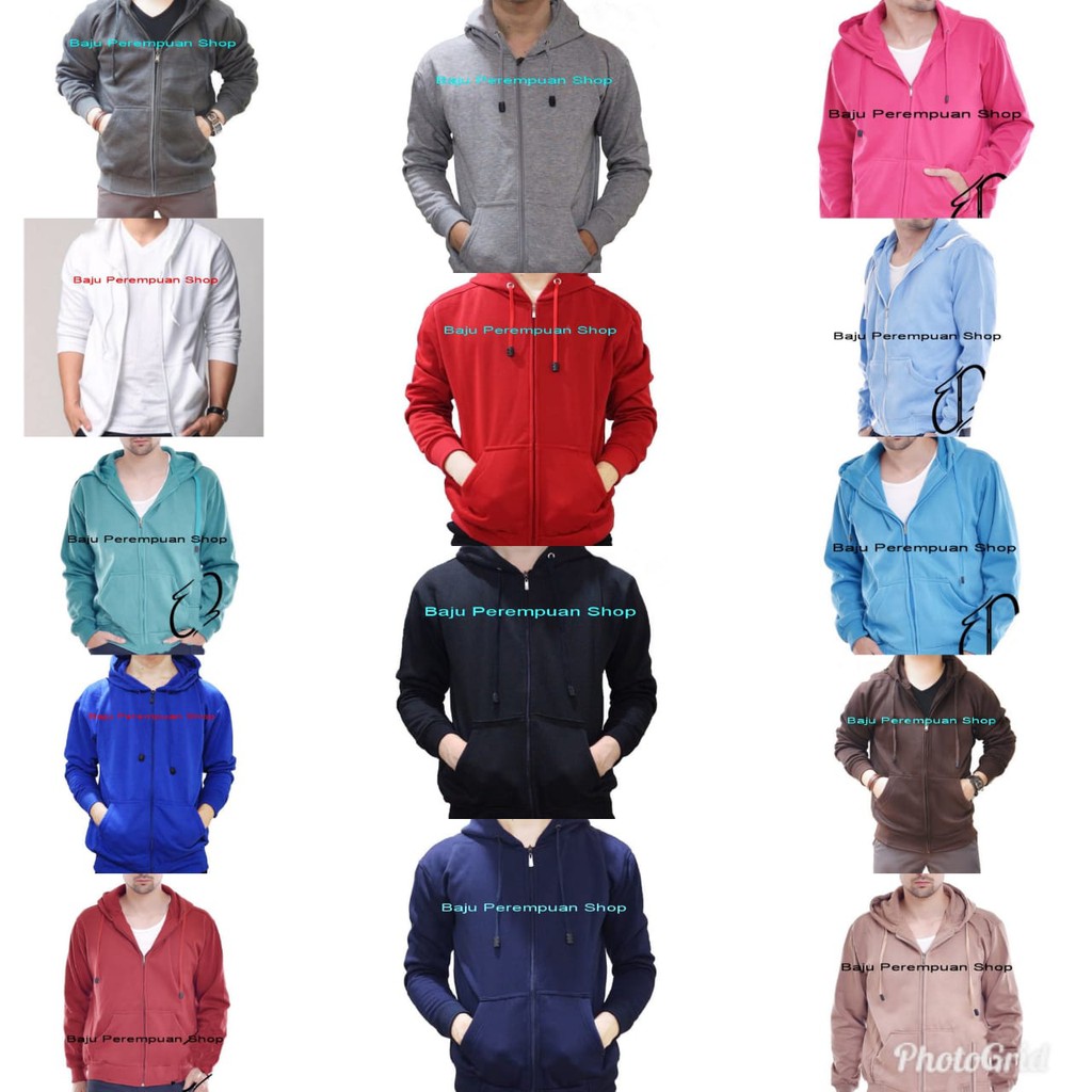 KHUSUS SIZE XL UNISEX/jaket hoodie polos/jaket zipper polos/jaket hoodie sleting polos/jaket murah