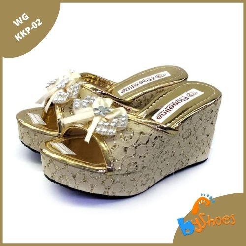 Sandal Anak Wedges Perempuan Sandal Anak Hak Tinggi Sandal Anak Terbaru 4-10 Thn