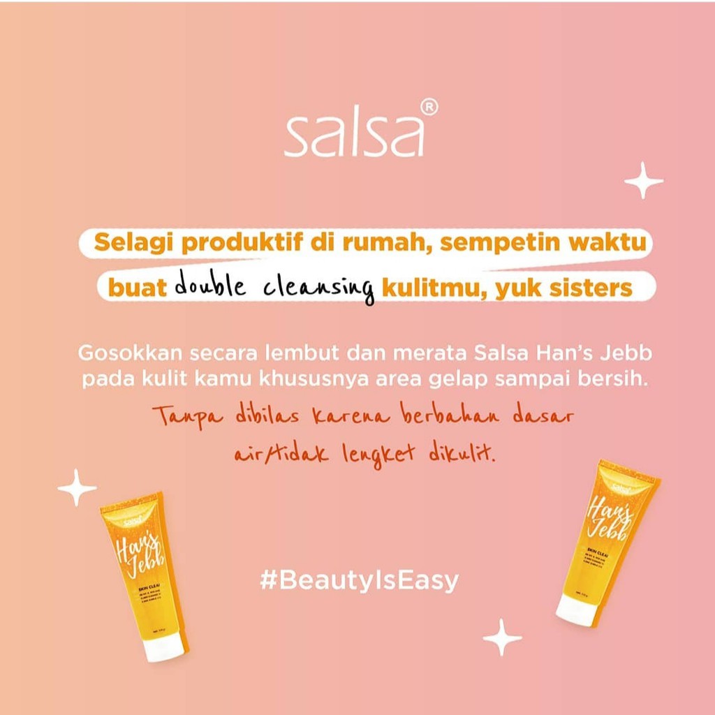 Salsa Hans Jebb Hansjebb Gel Skin Cleaner Peeling Pembersih Perontok Daki Tanpa Bilas Original Bpom