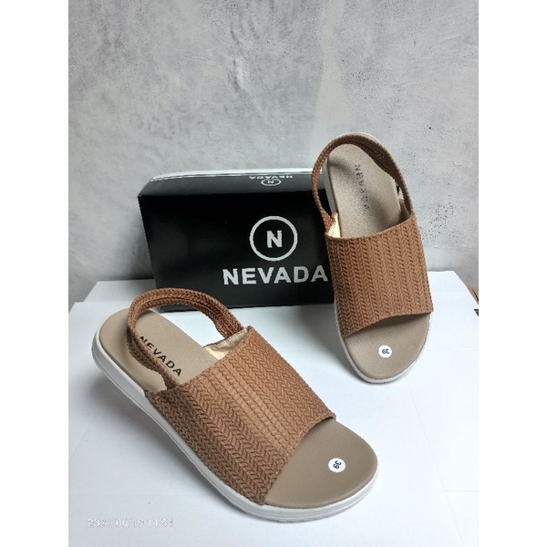 Sandal Nevada Rajut Elastis | Sendal Cewek Slop Rajut