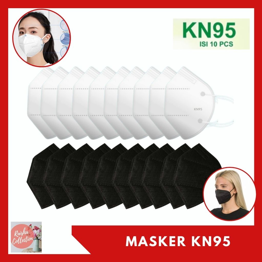 RC KN95 Masker 3ply Respirator Disposable Masker Medis 3D Mask Isi 10pcs