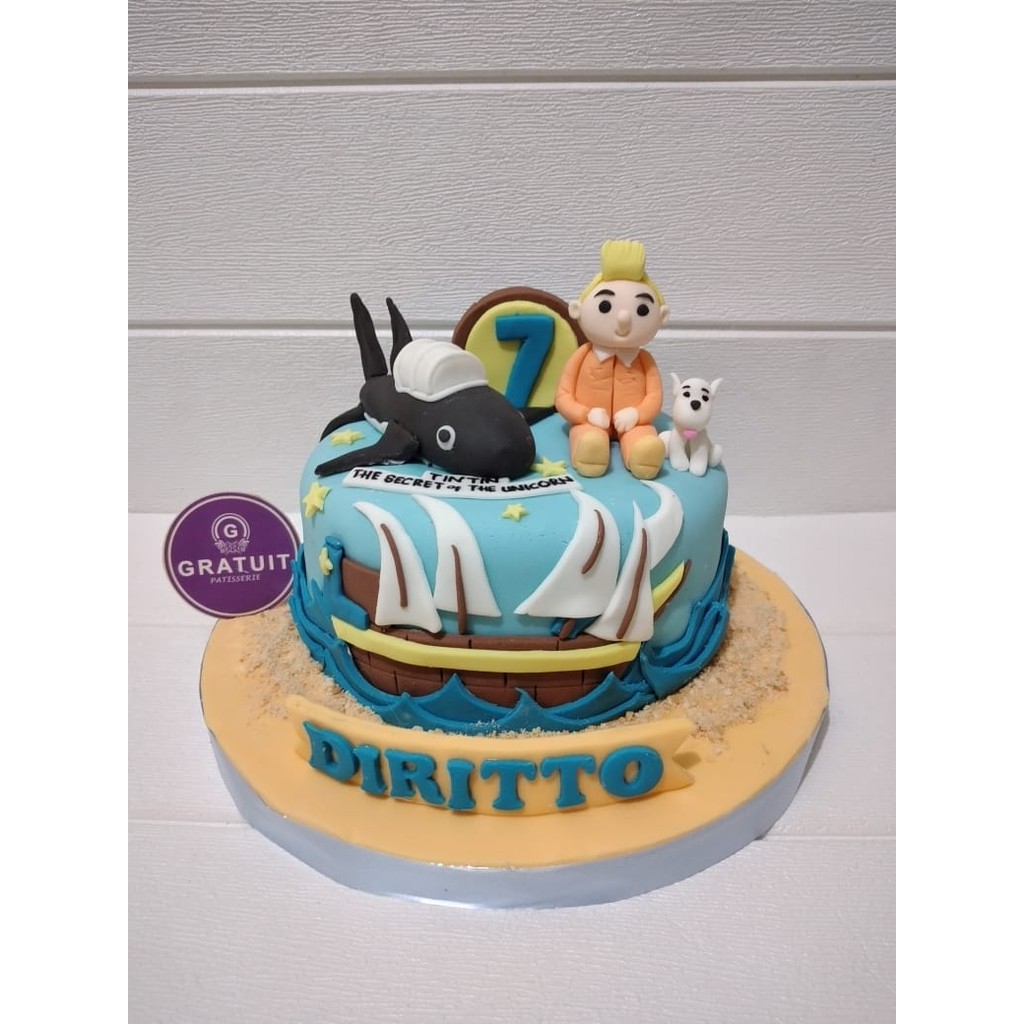 

kue tema tintin 15cm