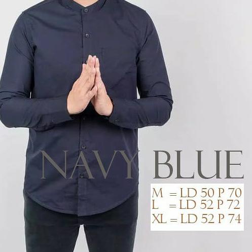 Paling Sesuai.. kemeja shanghai pria tanpa kerah / kemeja shanghai lengan panjang / kemeja shanghai 