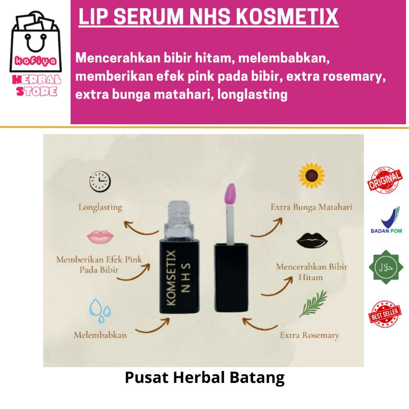 Lip Serum by Komsetix Nhs (mencerahkan bibir hitam,menutrisi,melembabkan)