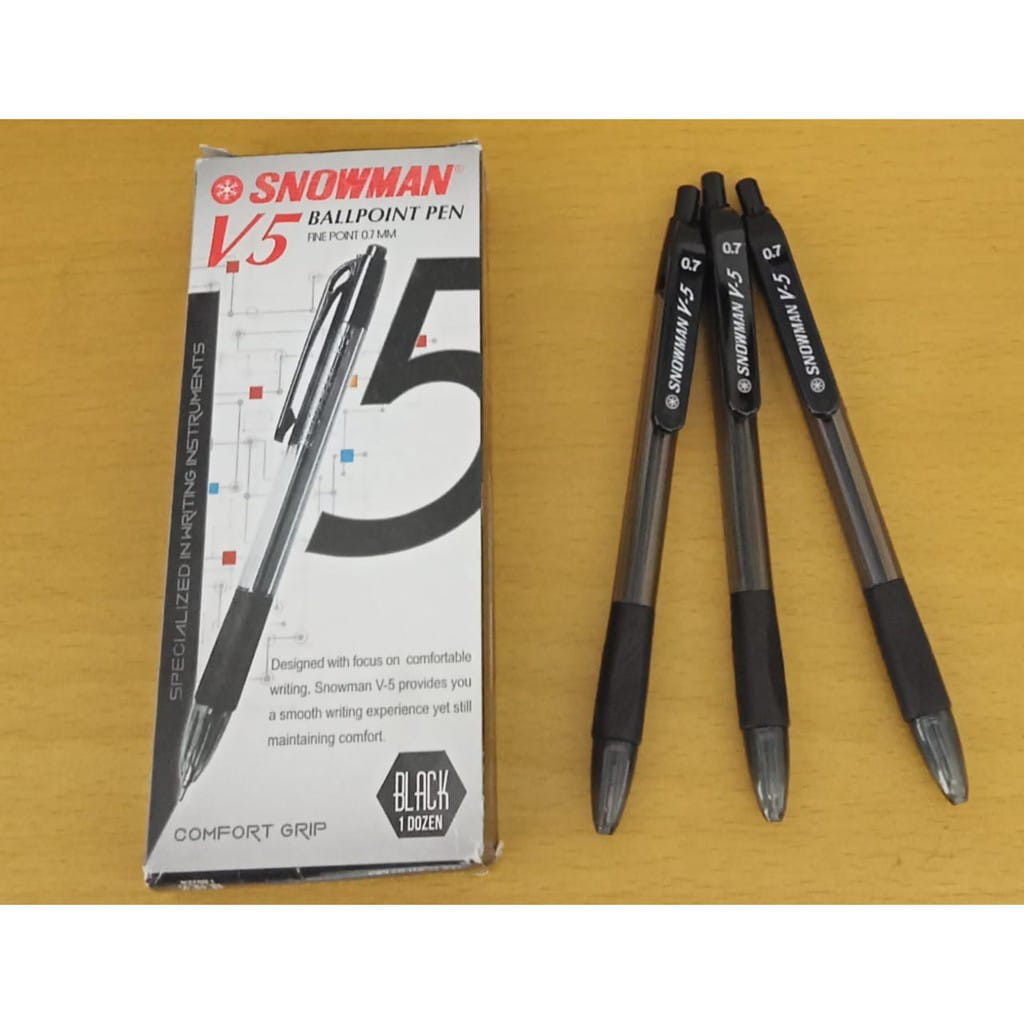 

Snowman Pen V-5 Hitam 0.7MM 1Pcs