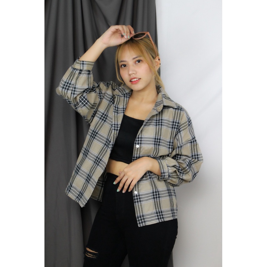 RF FASHION - Kemeja Oversize Oslin Anggita  Kemeja Osaka-4