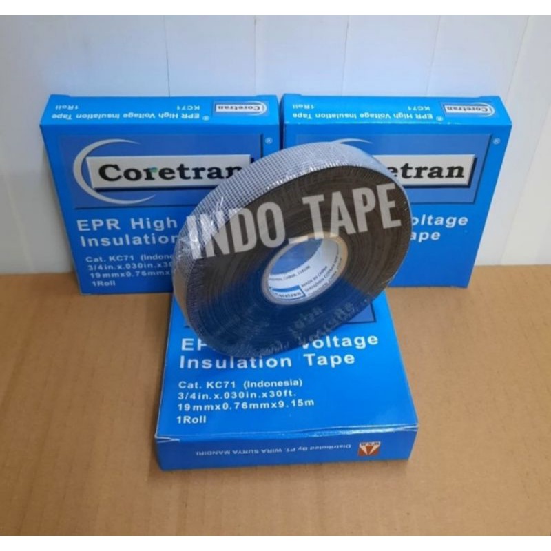 

Isolasi Listrik Rubber tape coretran tahan air / Isolasi tarik Rubber