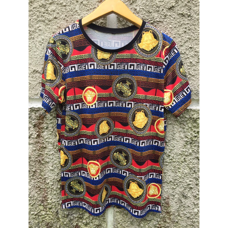 Kaos pria motif Versace premium preloved
