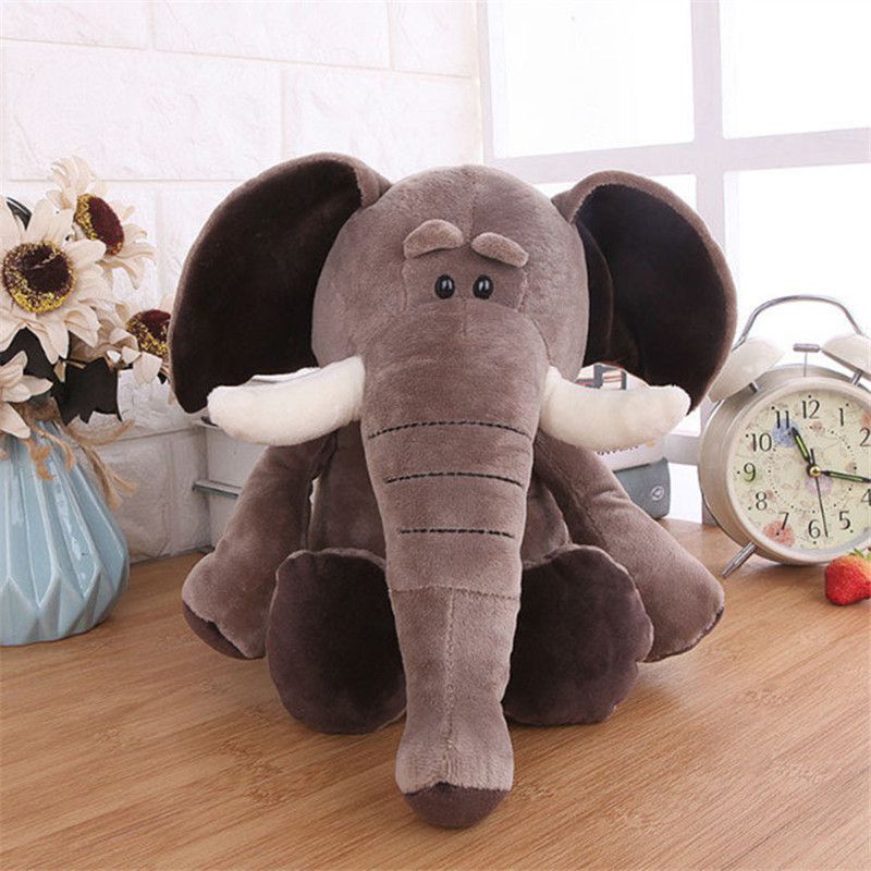 Mainan Boneka Stuffed Plush Hewan Singa / Gajah / Harimau / Monyet / Rusa Ukuran 25 / 35cm Untuk Anak