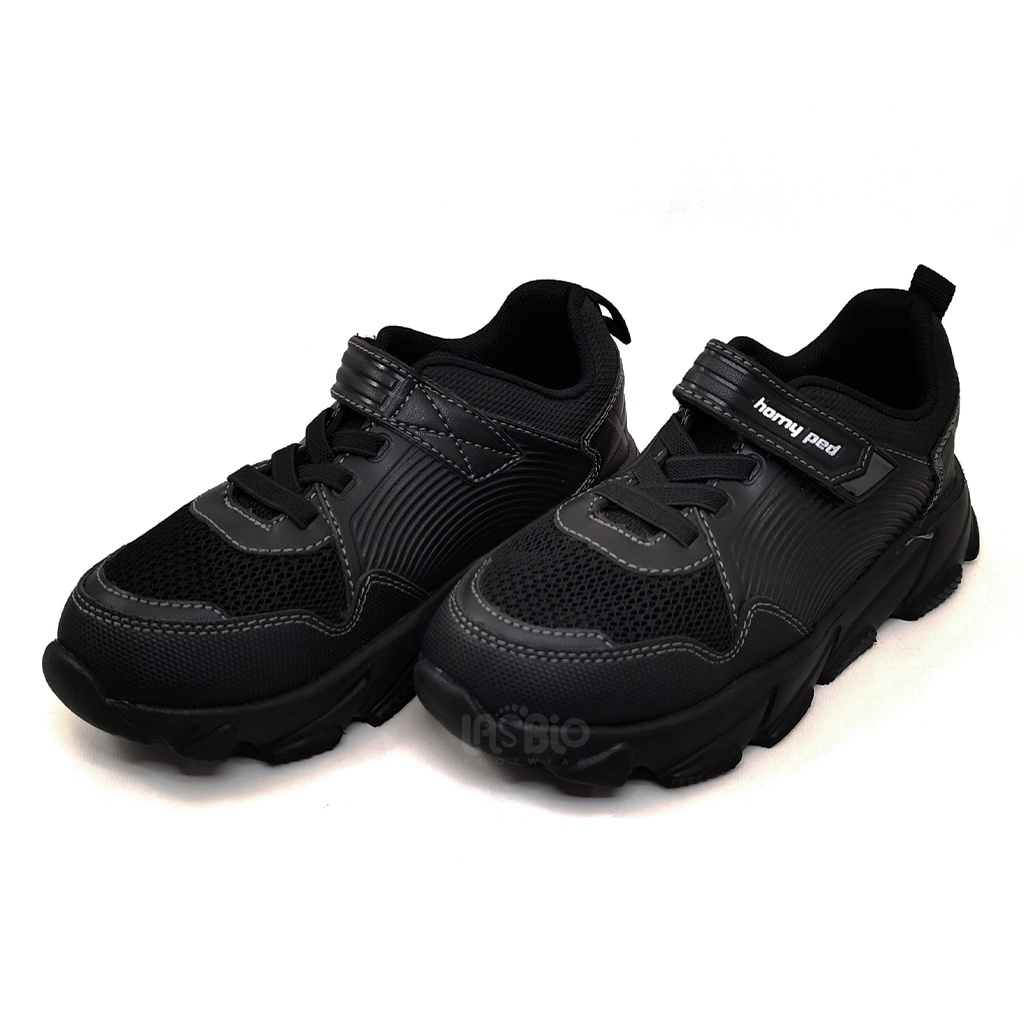 Homyped - Glowing 01 Sepatu Sekolah Anak Warna Hitam All Black