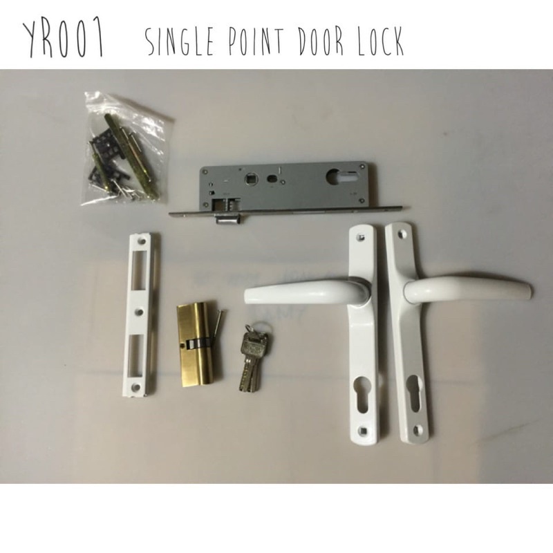 handle pintu single lock upvc