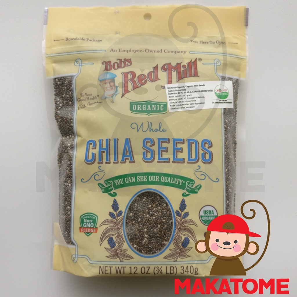 

Bob Red Mill Organic Whole Chia Seeds 12 oz 340gr 340 gr seed bobs s