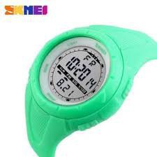Jam Tangan Wanita Digital SKMEI 1074 Light Green Water Resistant 50m