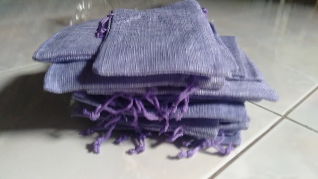 25pcs Kantong Serut Bahan Kain Goni Alami Untuk Hadiah Natal