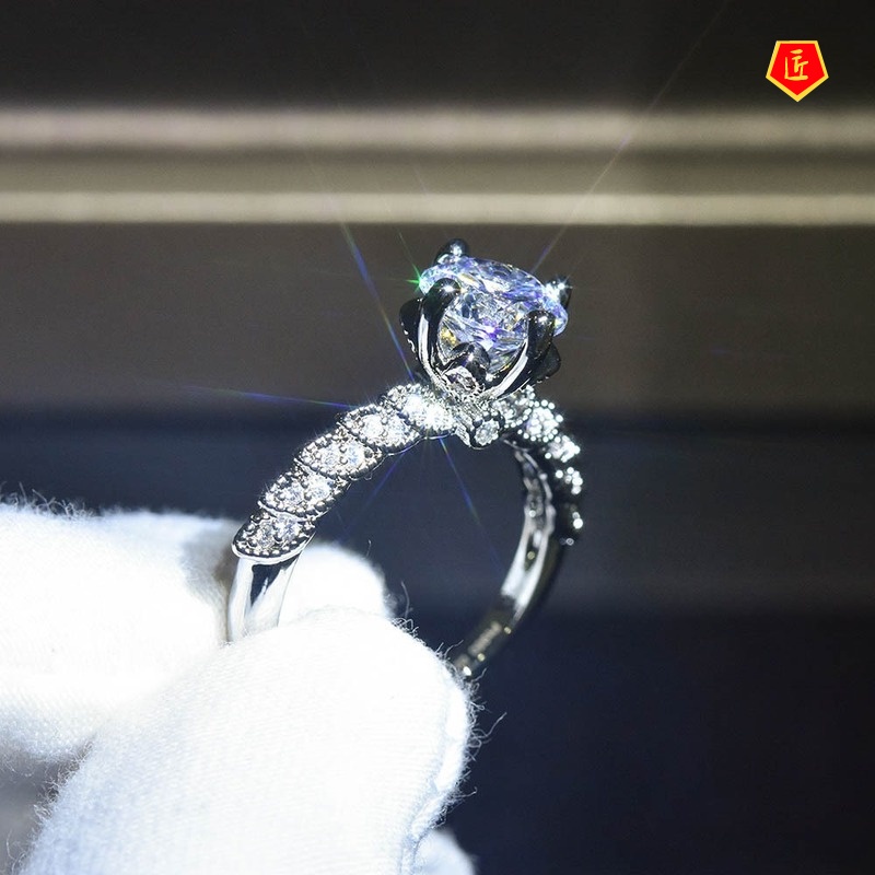 [Ready Stock]Creative Personality Pt950 Platinum Moissanite Ring