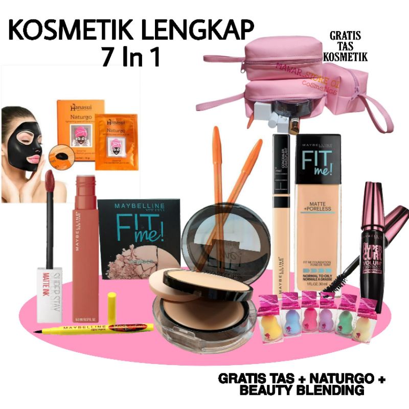 Paket Kosmetik Maybelline 7 in 1 Lengkap