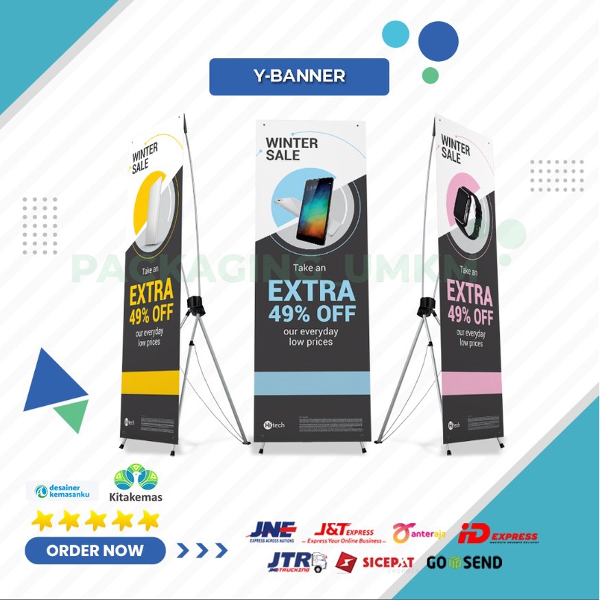 Y BANNER UKURAN 60x160cm