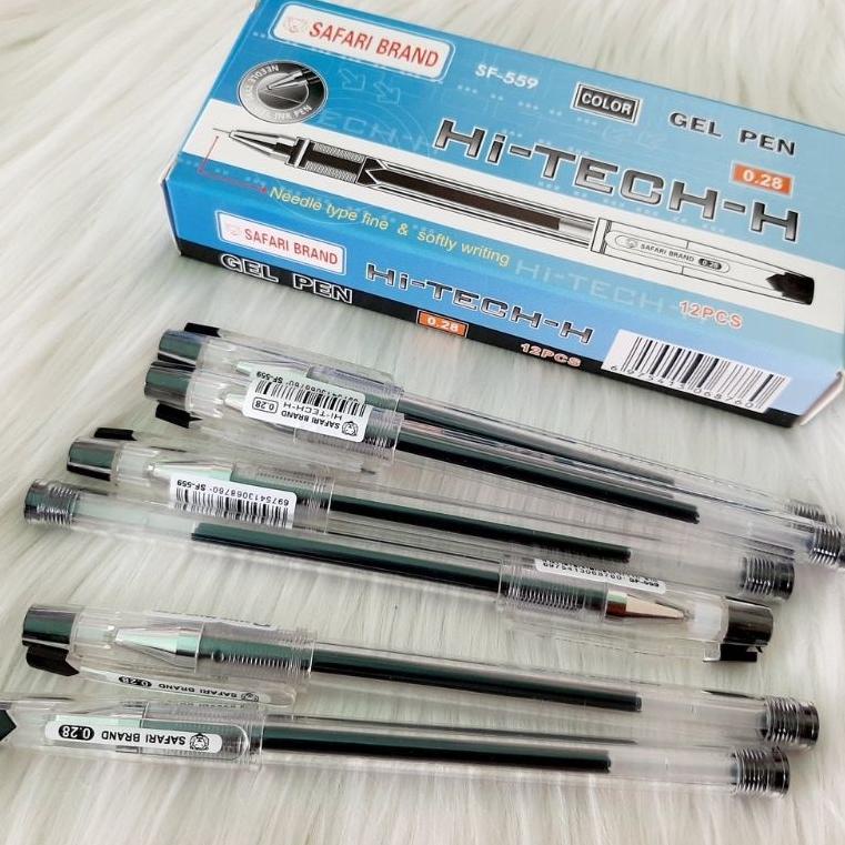 

(K-ESQ ♫♪) Bulpen Hitech-H Safari Pen Gel Bolpoin (1pak = 12pcs)||amanah
