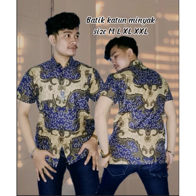 Baju Batik Pria Katun Premium Pendek and Panjang Seragam Motif Terbaru size M L XL XXL