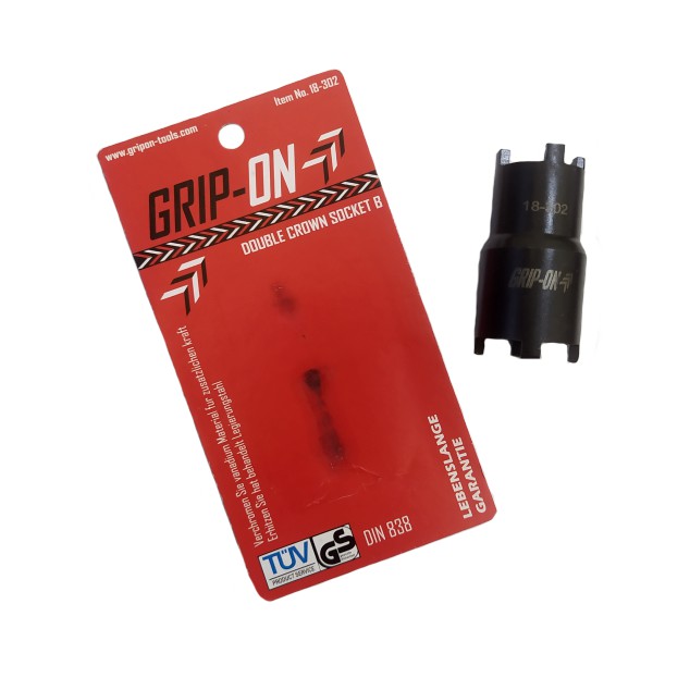 GRIP ON Kunci Mahkota TYPE B / Double Crown Socket / Kunci Mur Baut Kunci Kopling Honda Supra XX Kunci Mahkota Mur Kopling Tipe B / Double Crown Socket / Treker Mahkota Honda Kharisma Supra XX
