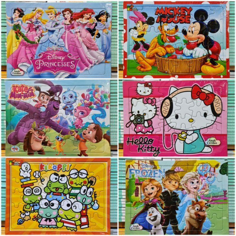 PUZZLE / PUZLE / PAZEL KARTON 30 KEPING MOTIF ANAK CEWEK - MAINAN EDUKASI ANAK