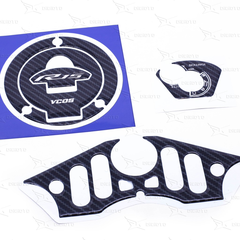 VCOS Stiker Tankpad Carbon Yamaha R15 V3