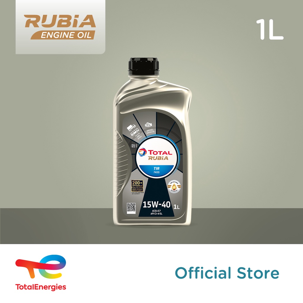 TotalEnergies - Rubia TIR 7400 15W-40 CI-4 Oli Mesin Mobil Diesel 1L