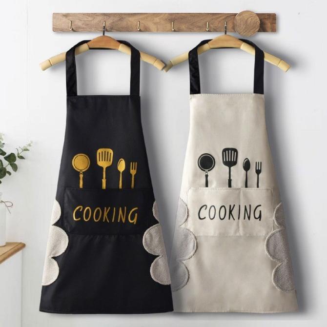 Celemek Masak Celemek Apron Kain Celemek Barista Waterproof Anti Air