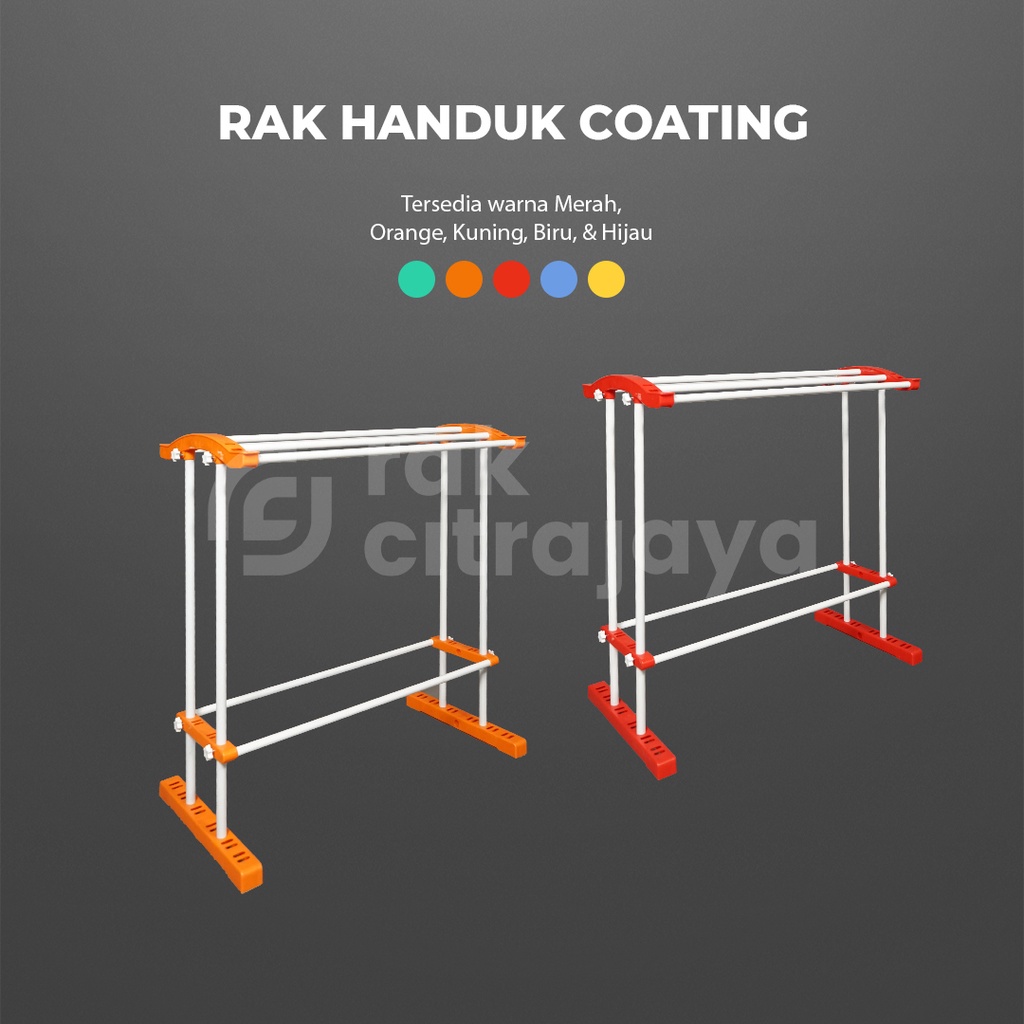 RAK JEMURAN HANDUK PAKAIAN BAJU PLASTIK PIPA PUTIH ANTI KARAT MODELA